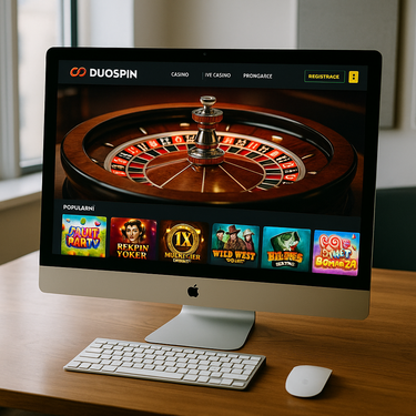 DuoSpin - Desktop Website Screenshot - Czech Online Casino Interface
