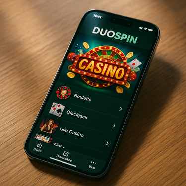 DuoSpin - Mobile Casino Screenshot - Responsive Gaming on Smartphone